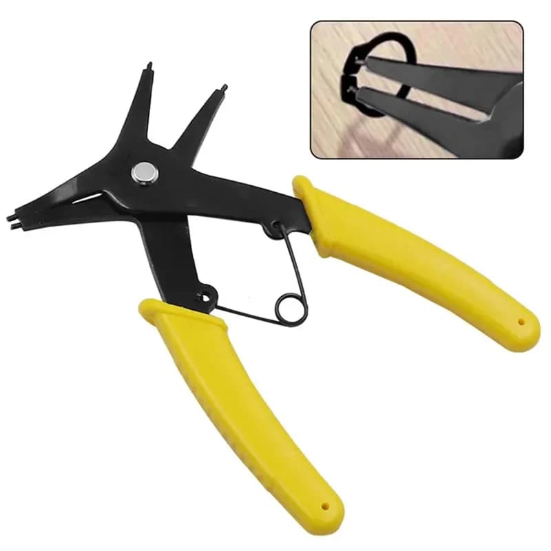 Pinze interne ed esterne caricate a molla Anelli elastici a doppio scopo Hardware per strumenti di montaggio e smontaggio 2 in 1