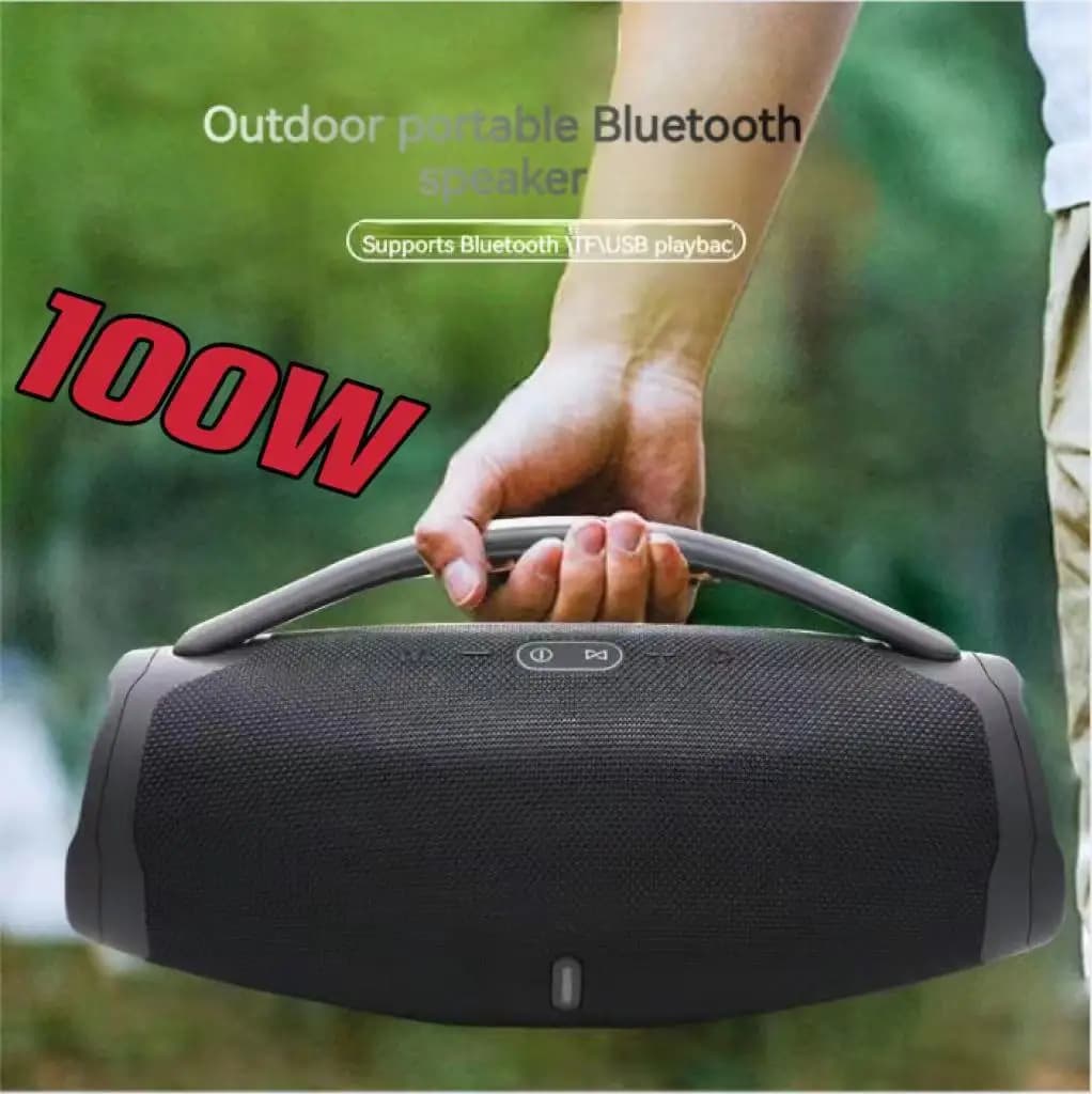 Altoparlante Bluetooth ad alta potenza da 100W esterno portatile impermeabile RGB colore luce Subwoofer Wireless 360 altoparlante Stereo Surround TWS