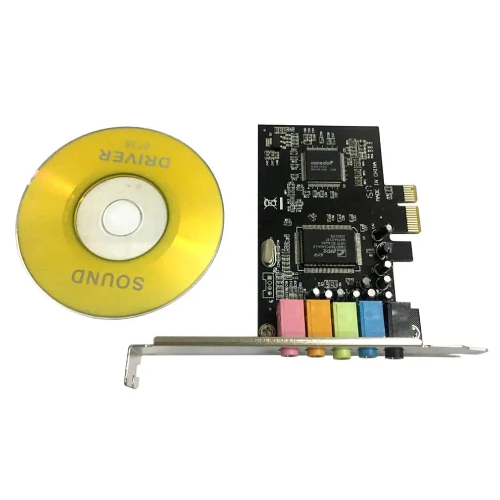 Scheda Audio PCI-E 5.1CH con Chipset CMI8738, Scheda Audio Digitale 3D Stereo a 6 Canali per Computer, Giochi 3D e Musica