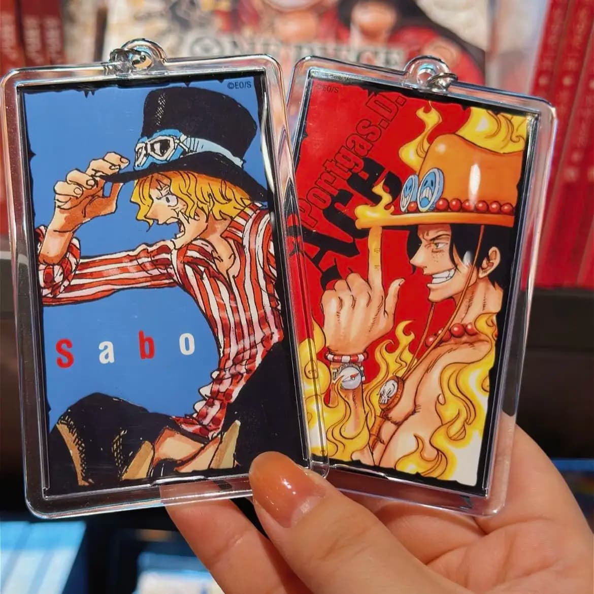 New One Piece Acrylic Keychain, Sabo & Ace Brotherhood Themed Bag Charm, Backpack Pendant Ornament