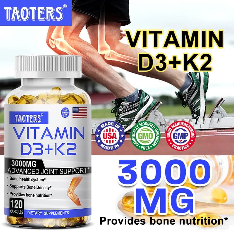 3000 mg D3+K2 health supplement - Calcium supplement for bone accuracy and general health
