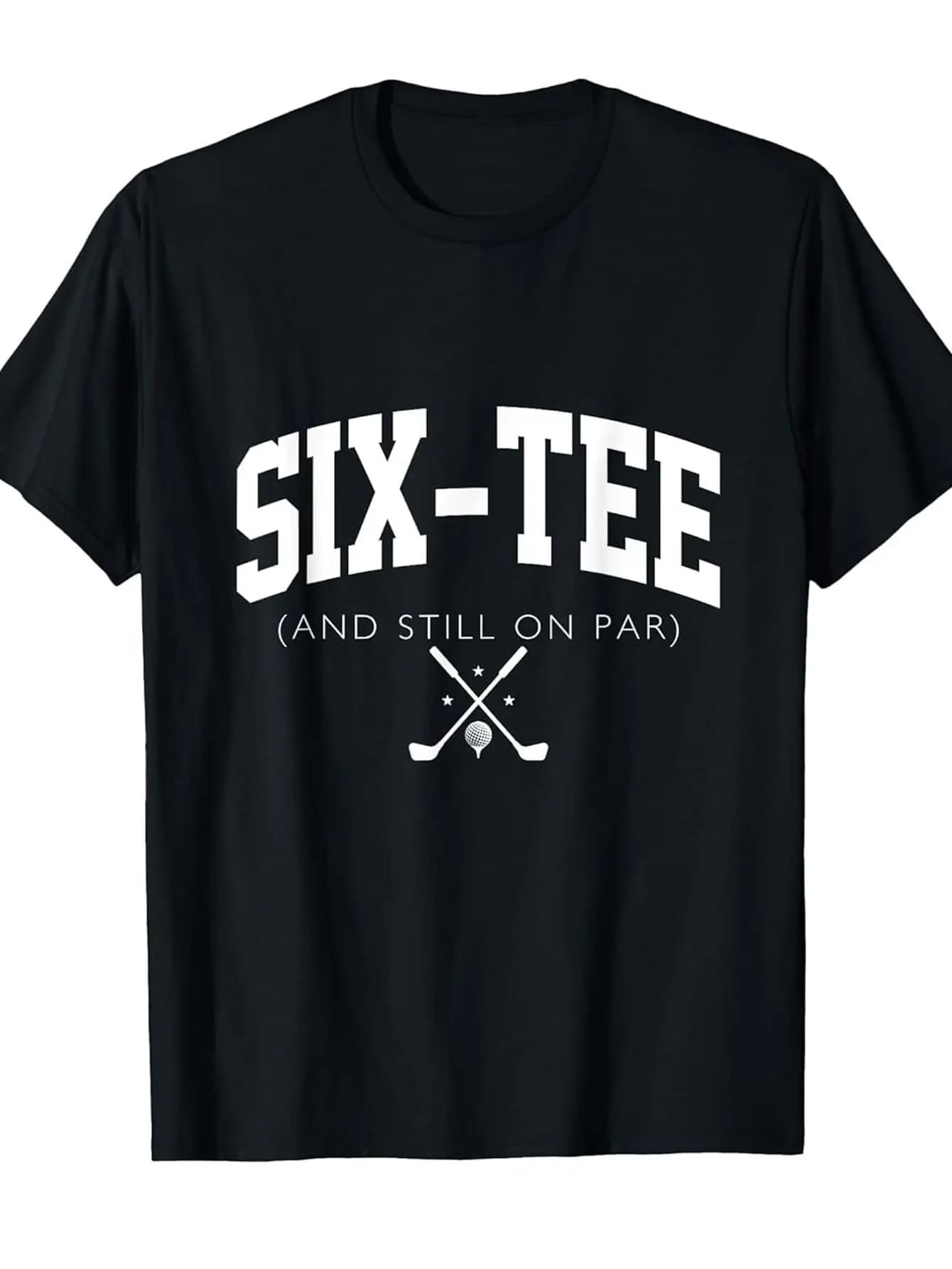 T-shirt da golf per il 60° compleanno - Divertente scritta "Fore-Tee & Still on Par" - 100% cotone, taglie S-XXXL - Divertente per i 60 anni