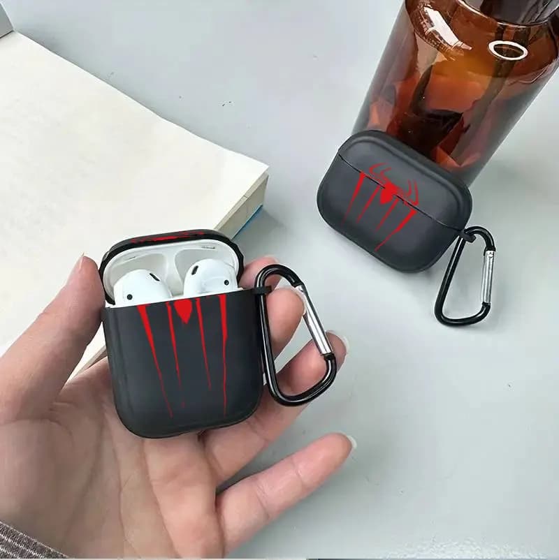 Red Spider Headphone Case for Airpods Pro 2 TPU Soft Cover for AirPods 1 2 3 4 Pro Headphone Protective Case