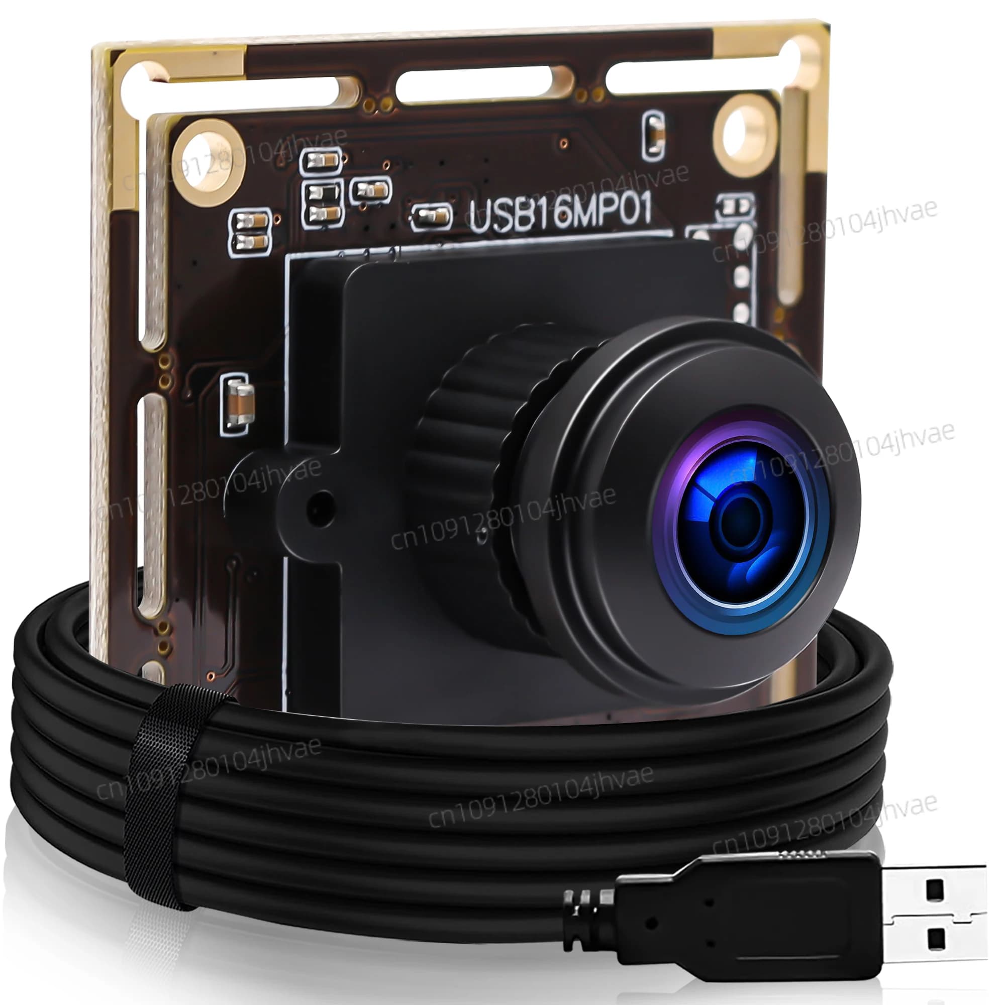 ELP 16MP Large-angle USB Camera Module 180-degree 1/2.8 "CMOS IMX298 Mini UVC USB2.0 Video Webcam for Artificial Vision