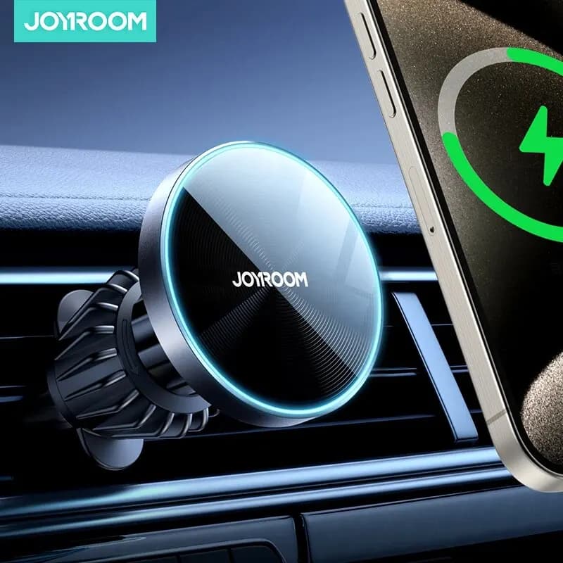 Joyroom Magnetic Phone Holder for Car Fast Wireless Car Charger for iPhone Support Magnetic Phone Holder for 15 W Car Wireless