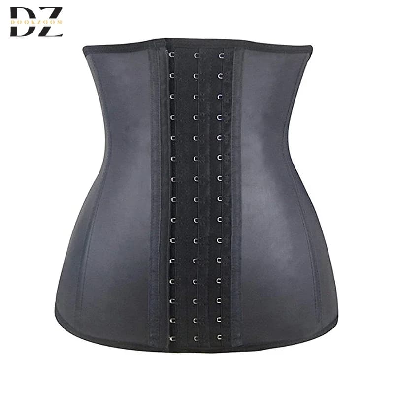 Donne 9-Osso di Acciaio 100% Lattice Cintura di Gomma Vita Trainer Corsetti Clessidra Shaper Del Corpo Torso Lungo Cincher Perdita di Peso