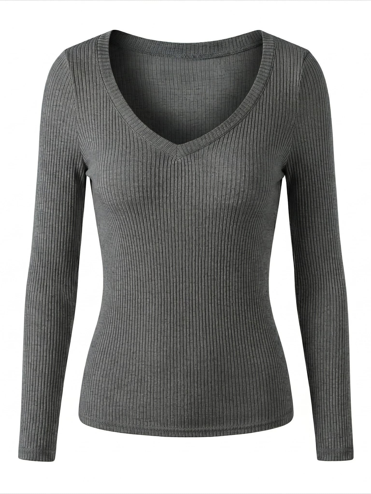 Nuova T-shirt Estiva Donna 2026 con Scollo a V, Protezione Solare, Maniche Lunghe, Stile Casual, Trasparente e Sottile, Top Coprente
