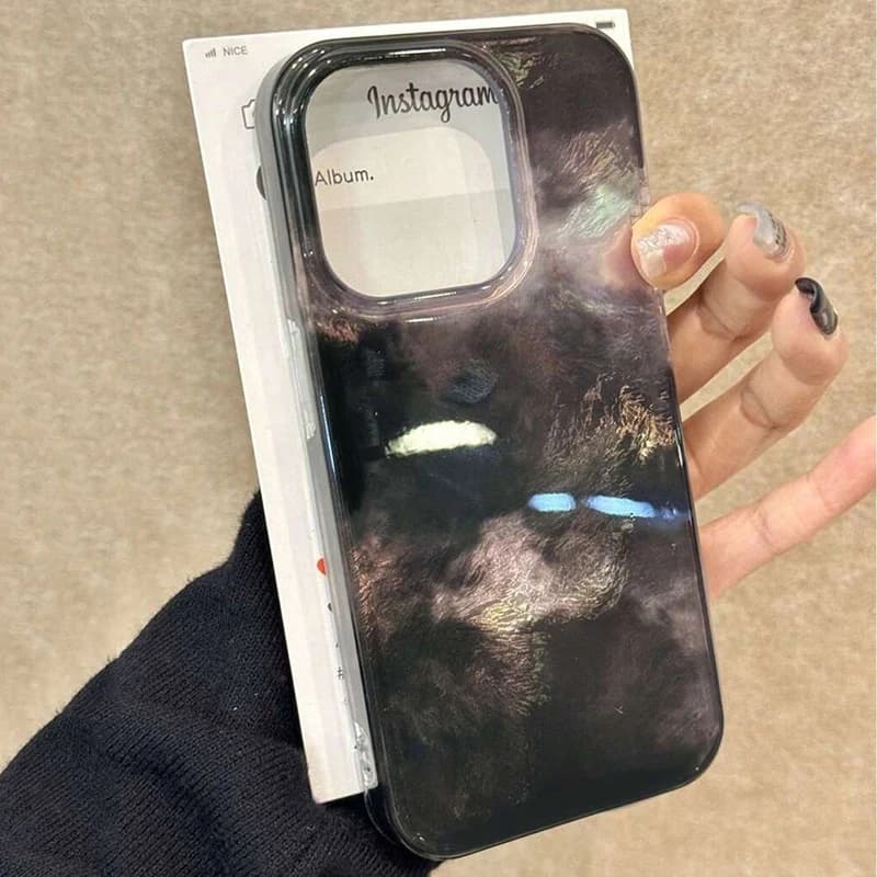 Korean glitter tin for iPhone 17 16 15 14 Pro Max 13 12 11 7 8 Plus XS XR 16E Air Cover