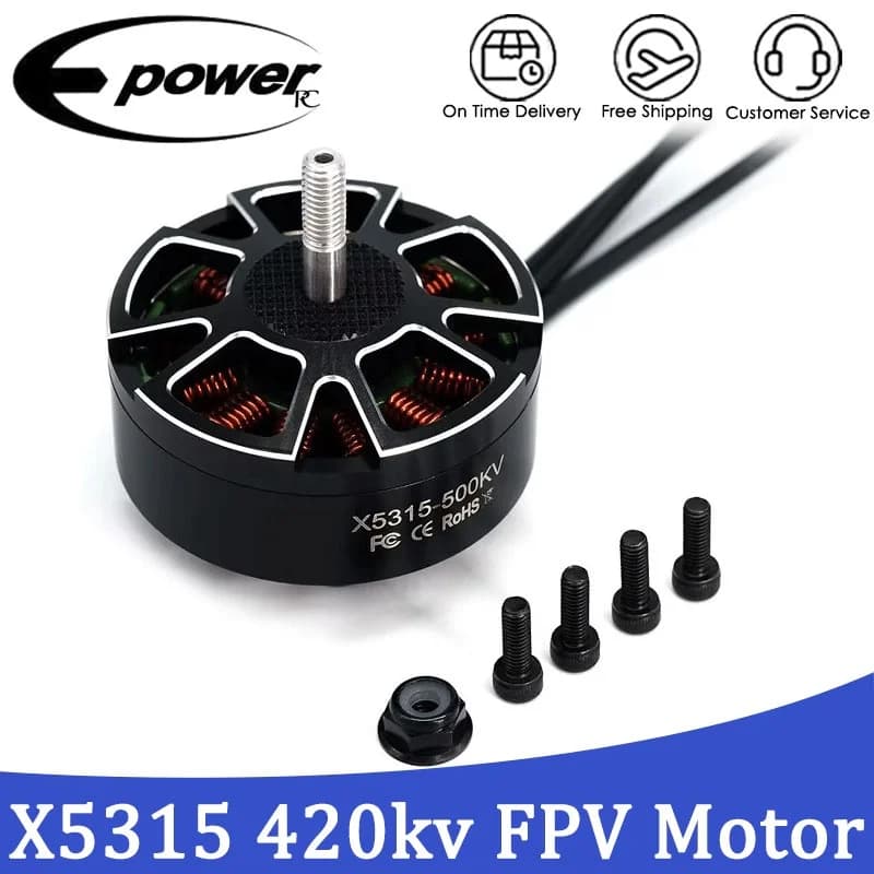 1/4 pcs. Brushless Motor X5315 250KV 340KV 420KV/500KV 8S for 15 inch FPV Long Range Drone - New Launch, Large Size FPV Motor Components