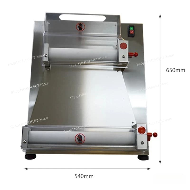 Macchina Elettrica Automatica per Pressare l'Impasto da 40cm, Pressa per Pizza e Pasta per Panifici