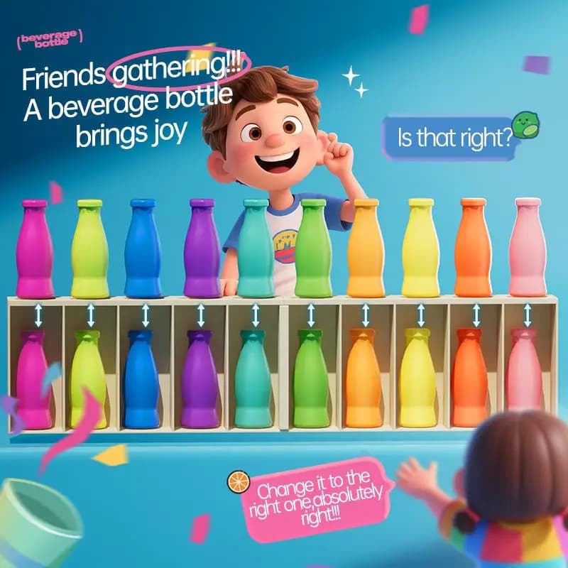 Giochi di abbinamento colori per la prima infanzia, gioco da tavolo interattivo per l'allenamento della memoria e delle indovinelle, puzzle, regali per feste di Natale e Halloween