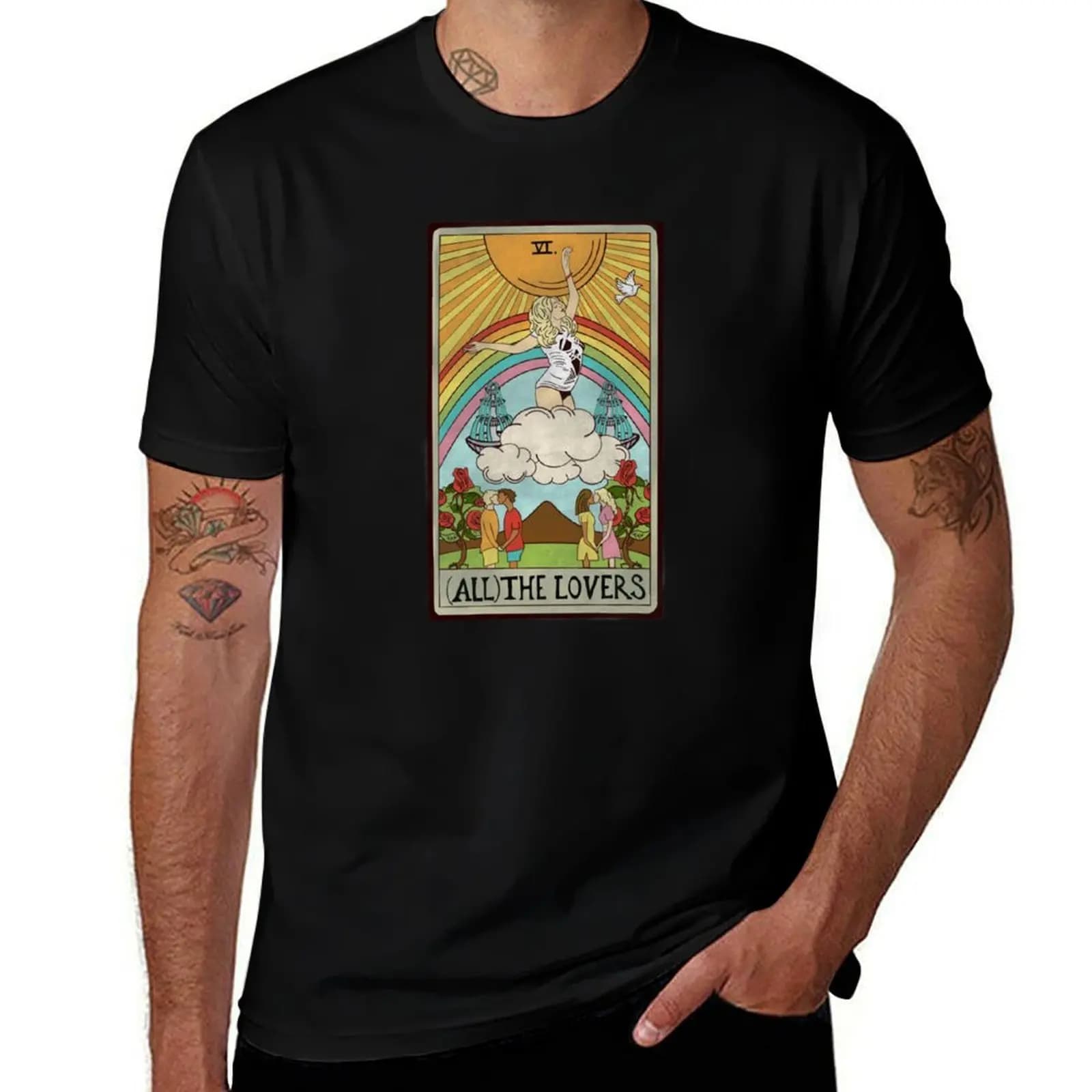 T-shirt Kylie Minogue (All) The Lovers Tarot Card, modello Work Basic a maniche corte