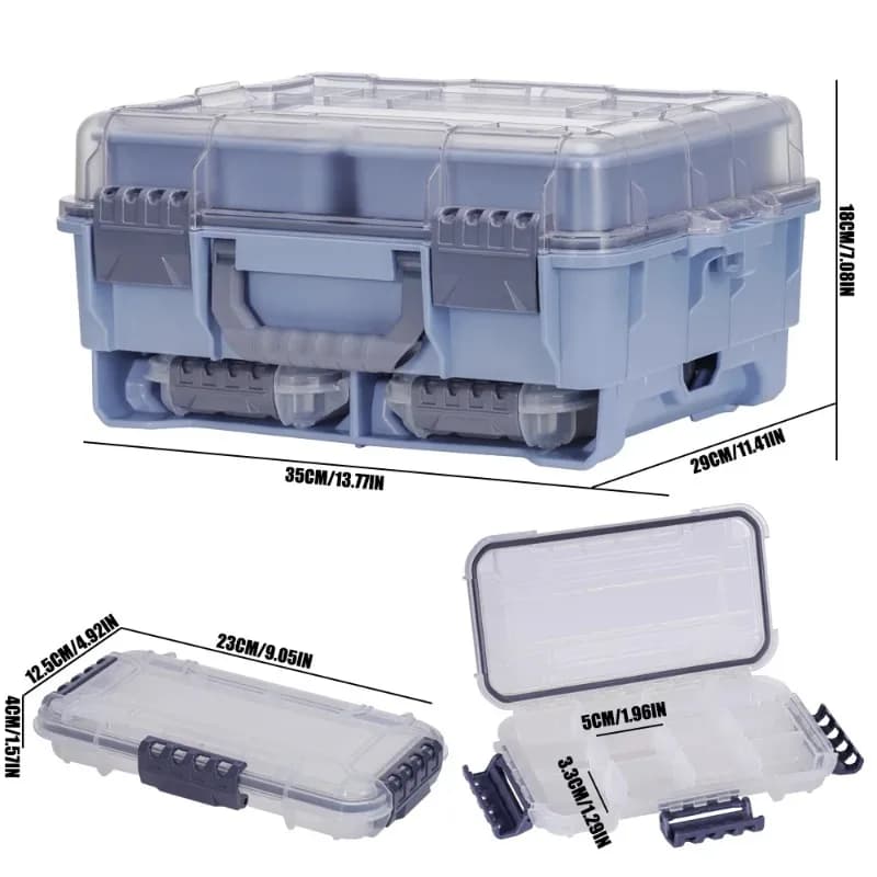 Folding Plastic Boxes Bait Storage Bag Organizer Tackle Toolbox Equipment Goods Accessories Box Tool Fishing