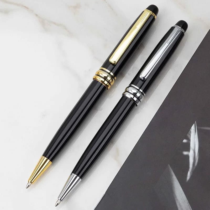 1 pz/set Penna a sfera in metallo antiscivolo retrattile, scrittura fluida, elegante penna executive