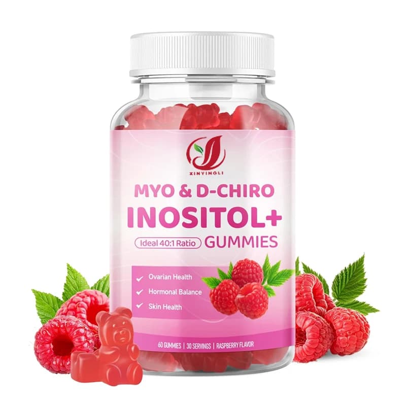 Inositol and D-Chiro Inositolo, Ideal Supplement with 40:1 Report for Women, Contains Vitamin D3, Raspberry Taste