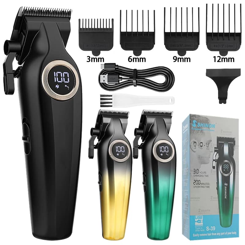 Professional electric haircuts for men, electric haircuts for domestic use, LCD digital display, razor, rechargeable haircut