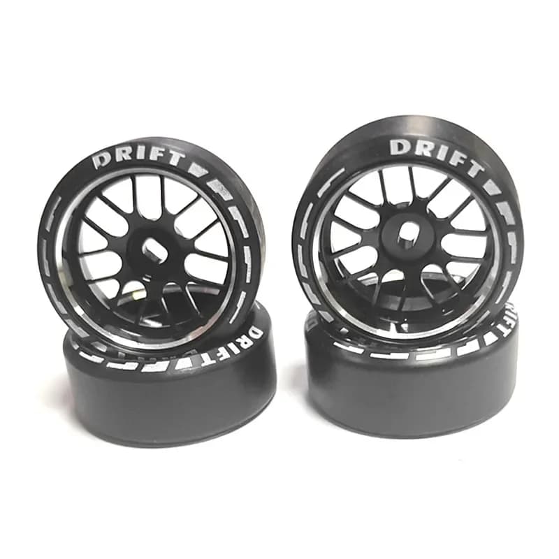 4 pz/set in lega rc cerchione + deriva pneumatico per 1/28 Wltoys K969 K989 P929 kyosho rally modello auto parte aggiornata
