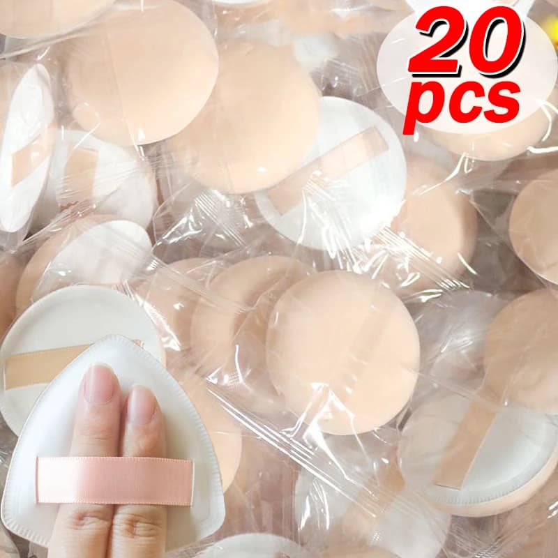20 pcs Soft Often Dust Blow Triangle Cosmetic Makeup Blow Slice Makeup Tools Dry Use Bag Corrector Bottom Sponge Bearings