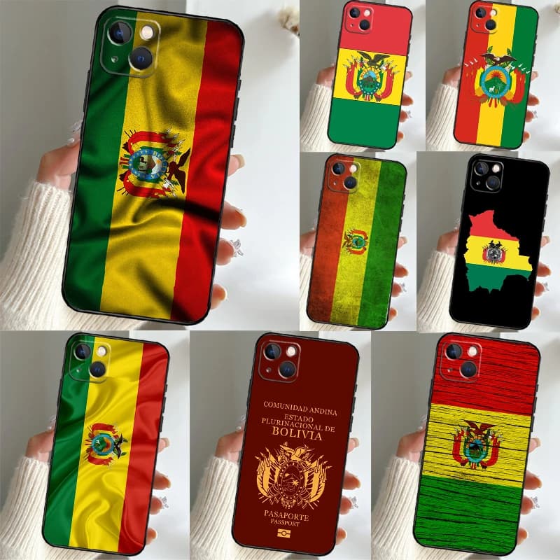 Custodia per telefono Bolivia Flag Art per iPhone 16 14 13 12 11 15 17 Pro Max 15 16 Plus 13 Mini 16e 17 Air Funda Cover