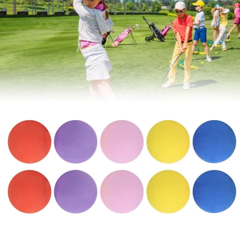 Pallina da Golf per Bambini in EVA, Leggera, Giocattolo, in Schiuma, 60mm, Giallo, Blu, Arancione, Viola, Rosa