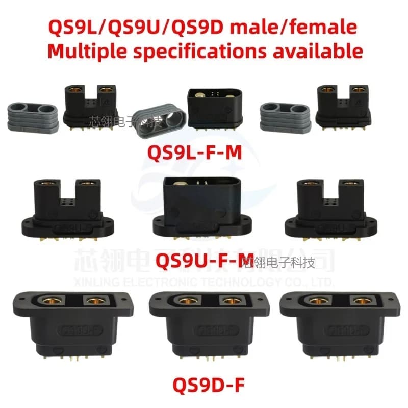 1PCS QS9L Anti-spark Plug Male Female w/Sheath QS9D-F/QS9L/U for Power Supply Battery Connector Plant Protection UAV Drone