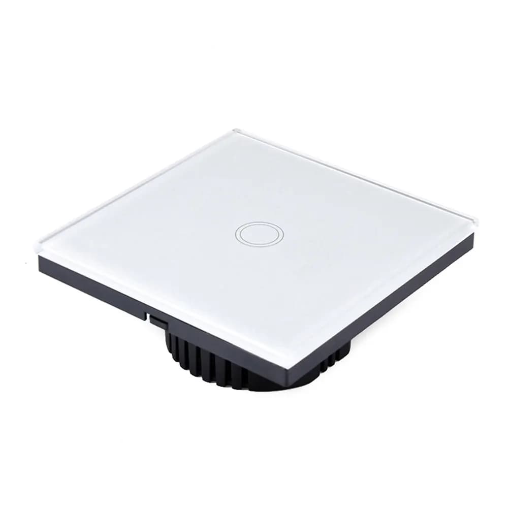 Interruttore Smart Touch a 1 Canale con Superficie in Vetro Temperato, Sensibile al Tocco e con Visione Notturna per Casa, Hotel, Ufficio, Ristorante