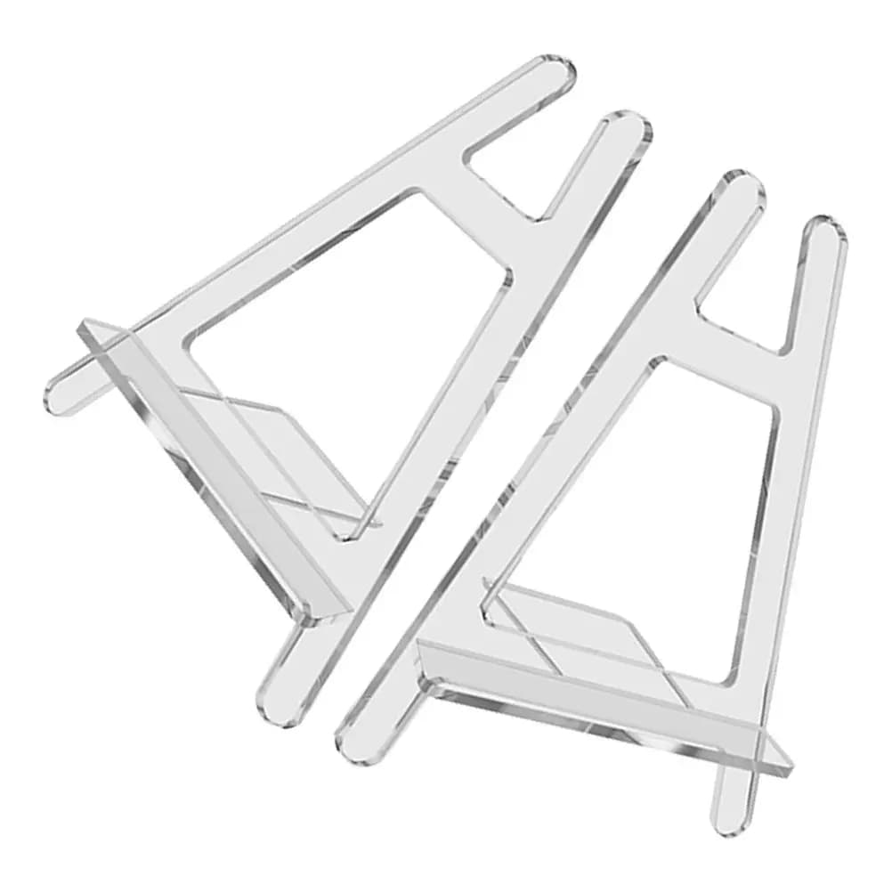 2 Pezzi Supporto per Telefono in Acrilico Trasparente, Espositore Compatto da Scrivania per Cellulari, Porta Portafogli, Elegante Espositore da Banco