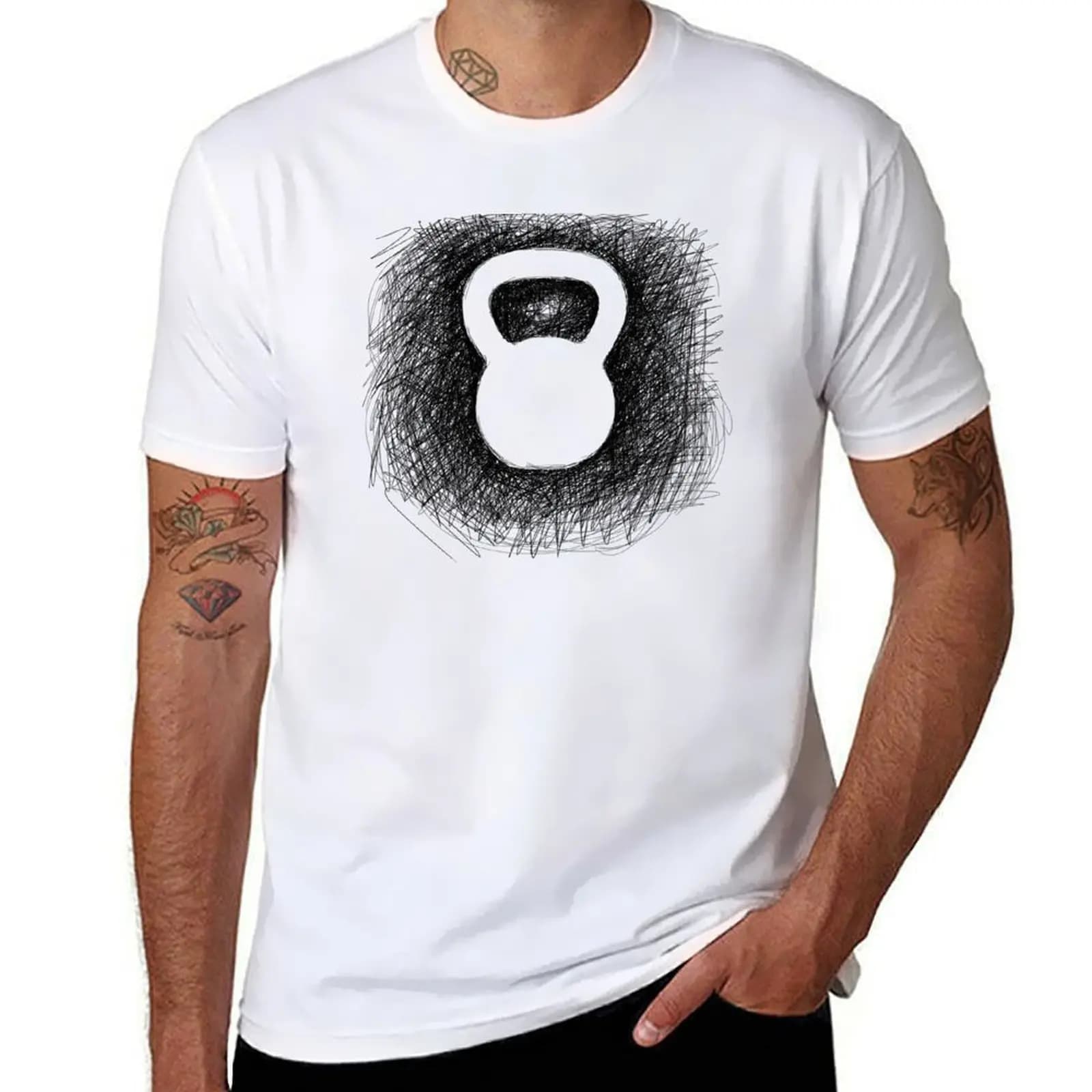 Kettlebell short sleeve cotton t-shirt for active sports
