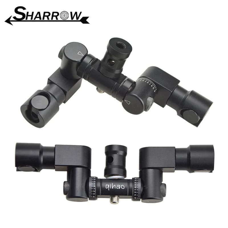 Double Side V Bar Archery Damping Shock Stabilizer Aluminum Adjustable V-Bar for Archery Bow Shooting Hunting Target Accessories
