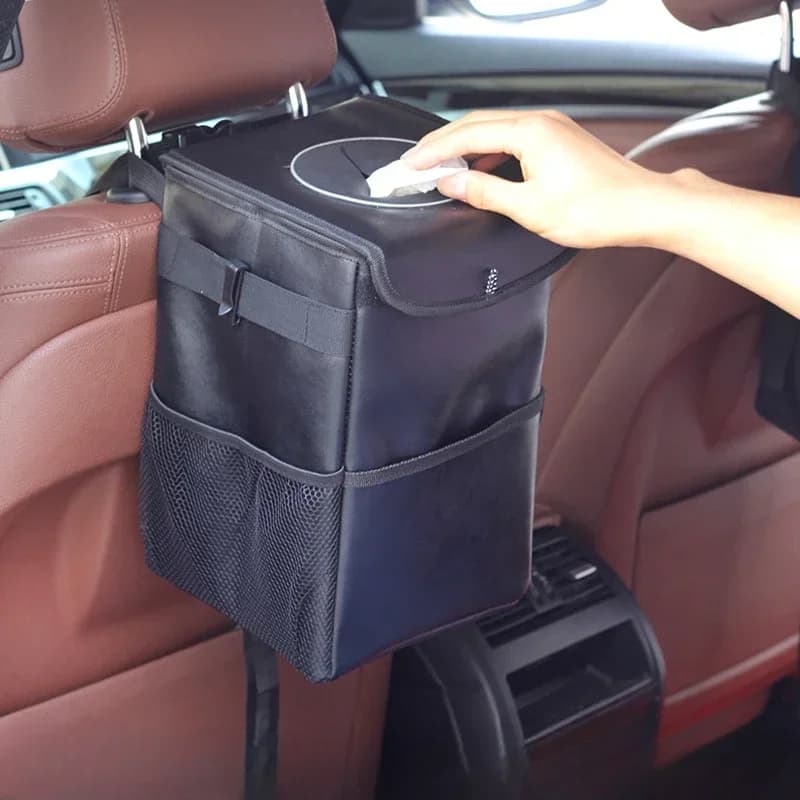 Car Trash Can Waterproof Multifunctional Foldable Storage Box Car Storage Box Car Supplies