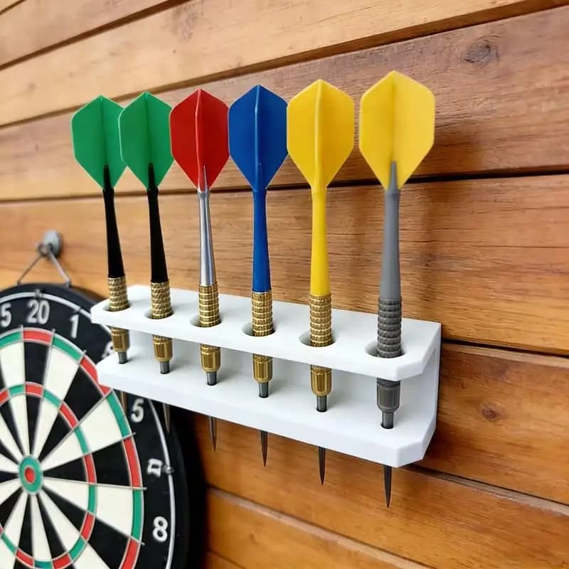 1/3pcs 6-Slot Wall Dart Holder, Sturdy Plastic, Holds 6 Darts, Home/Bar Display, Space-Saving Gift Idea
