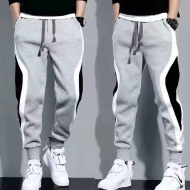 Pantaloni sportivi da uomo Primavera Autunno Leggings larghi da uomo Patchwork Pantaloni casual da allenamento per corsa Pantaloni da outfit alla moda