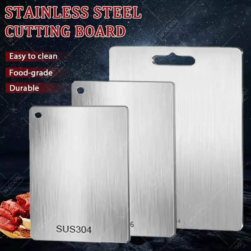 Set of 3 Double Sided Stainless Steel Cutters for Meat, Fruit and Vegetables