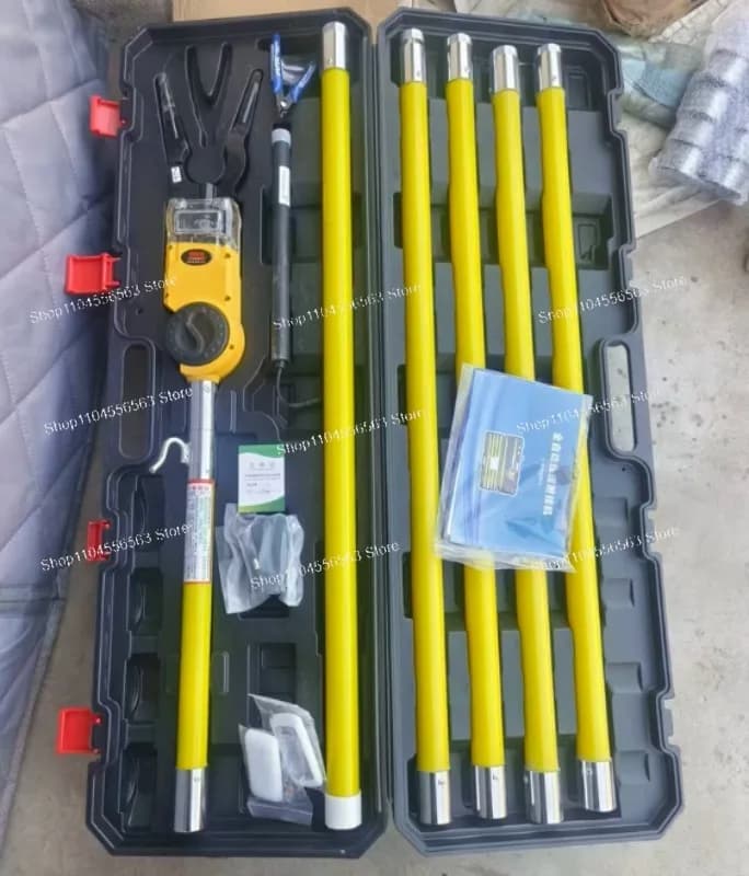 Macchina Automatica per Legatura Cavi ad Alta Quota, Strumento di Legatura Fibra Ottica con Telecomando e Palo Isolato 12V 0-60mm