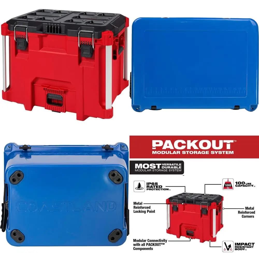 Cassetta degli attrezzi XL per carichi pesanti con vassoio organizer - 15,5 x 21,8 x 16,9 Ampio contenitore per attrezzi e accessori