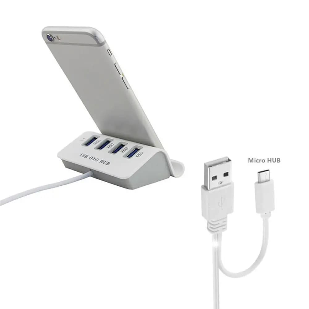 OTG Hub USB OTG HUB Docking Station USB 2.0 4 in 1 Dock Holder Hub Tipo C Multiporta 4 USB Docking Station Hub per Mobile/PC