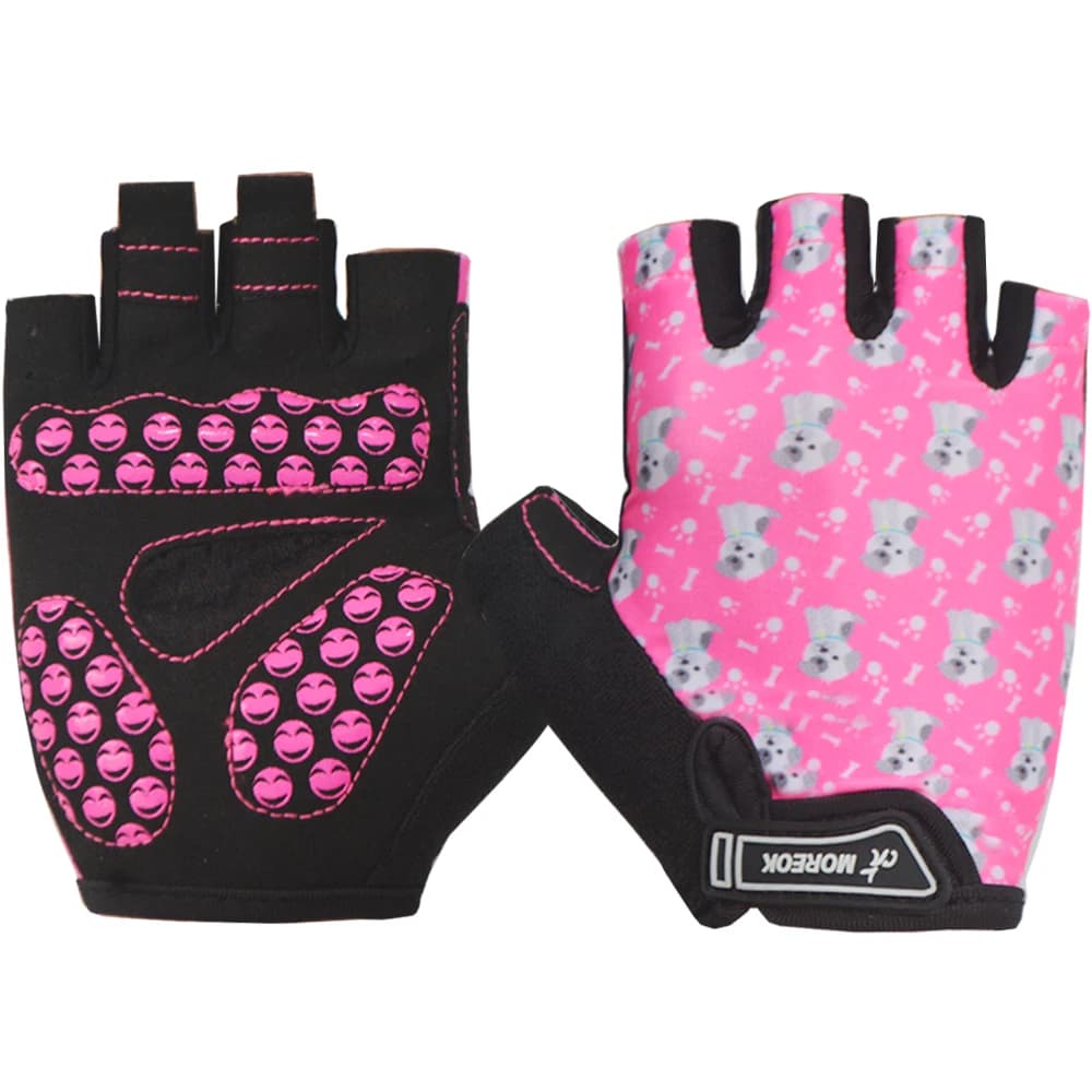 MOREOK Children's Gloves 3mm Bearings Monkey Gloves Cycling Gloves for Children Half-Date Bike Gloves for Kids Boys