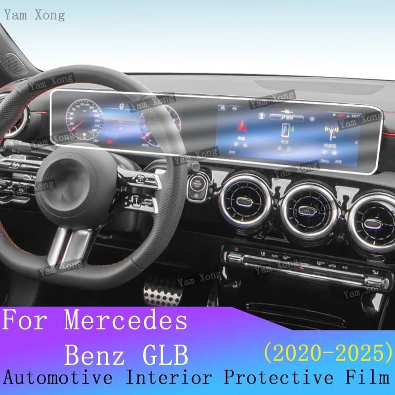 Pellicola Protettiva per Schermo di Navigazione GPS Mercedes Benz GLB 2020-2025, Pellicola Trasparente Antigraffio per LCD