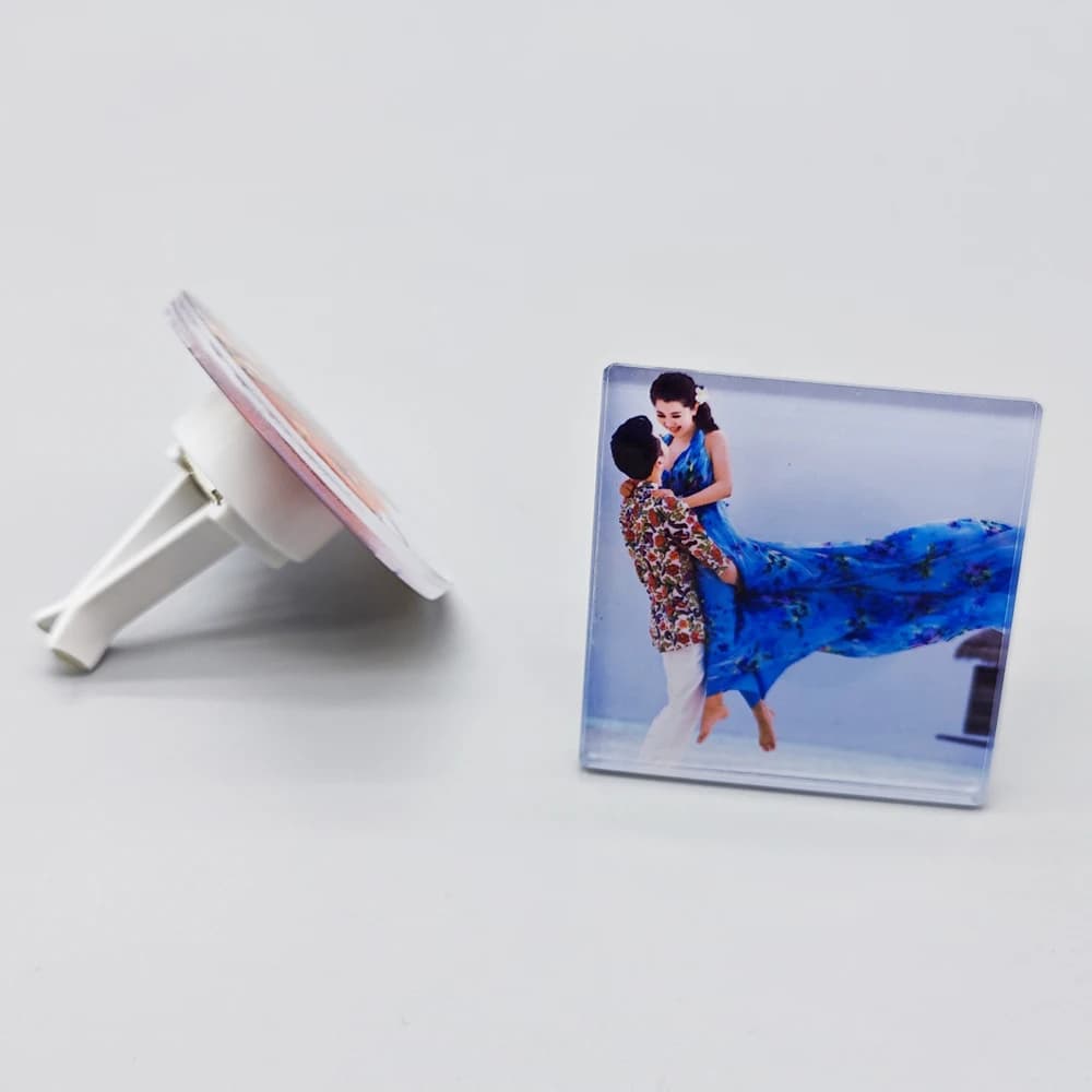 10 sets Sublimation Car Air Vent Clips Picture Frame Blanks Acrylic Car Outlet Perfume Auto Vent Scent Diffuser Clip