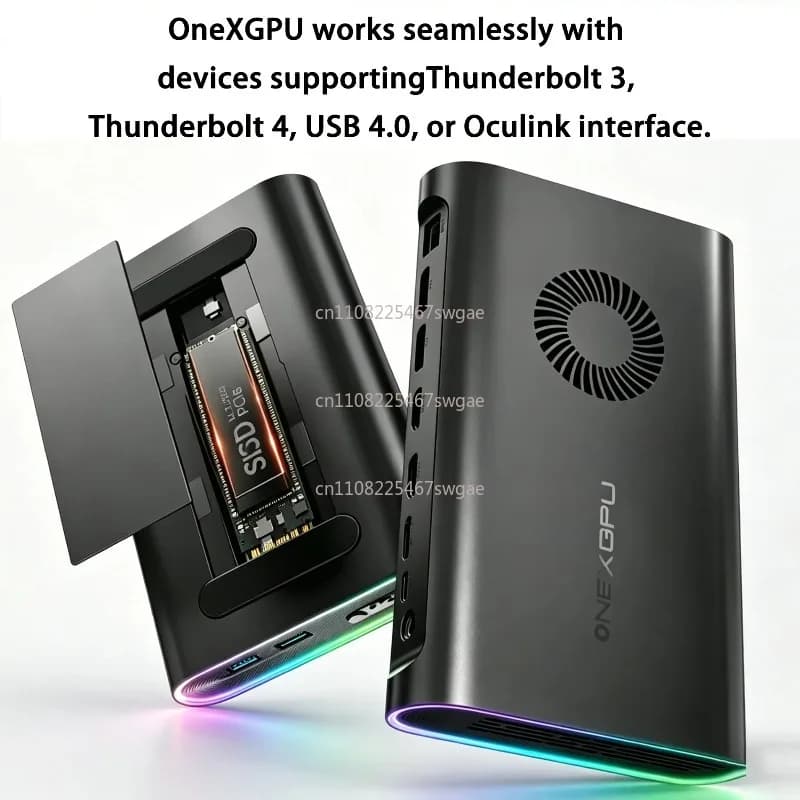EGPU OCuLink USB4 Laptop Handheld Gaming Docking Station ONEXGPU AMD Radeon RX 7600M XT Portable External Graphics Card Dock