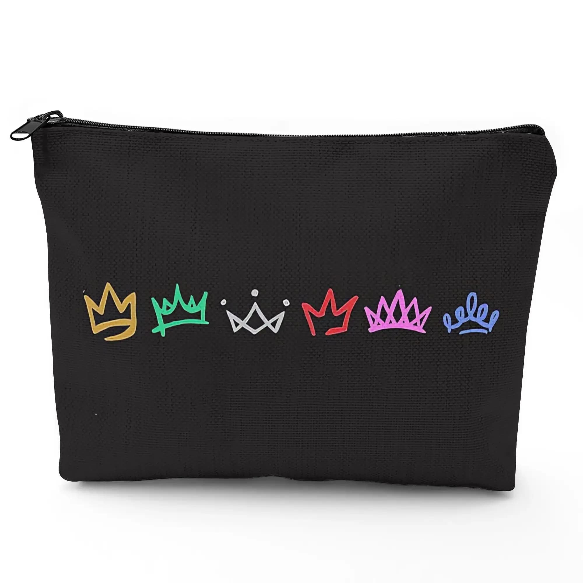 1 Piece of Musical Theater Six Queens Printed Makeup Bag - Multifunctional Zipper Pouch for Women, Perfect Travel Zipper Storage Bag, Fun Birthday Gift