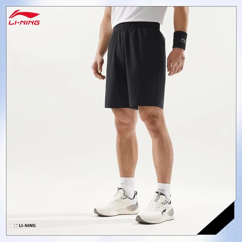 LI-NING Serie Fitness Pantaloncini sportivi da uomo ad asciugatura rapida che assorbono l'umidità AT DRY ULTRA Pantaloni comodi AKSV111