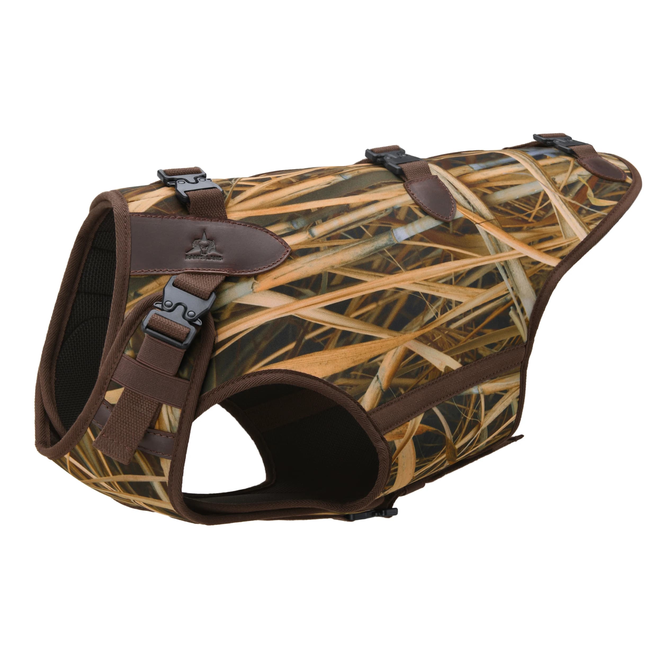 Pettorina tattica per cani da caccia Gilet per cani regolabile Abbigliamento per cani in neoprene mimetico con manici per l'allenamento a piedi