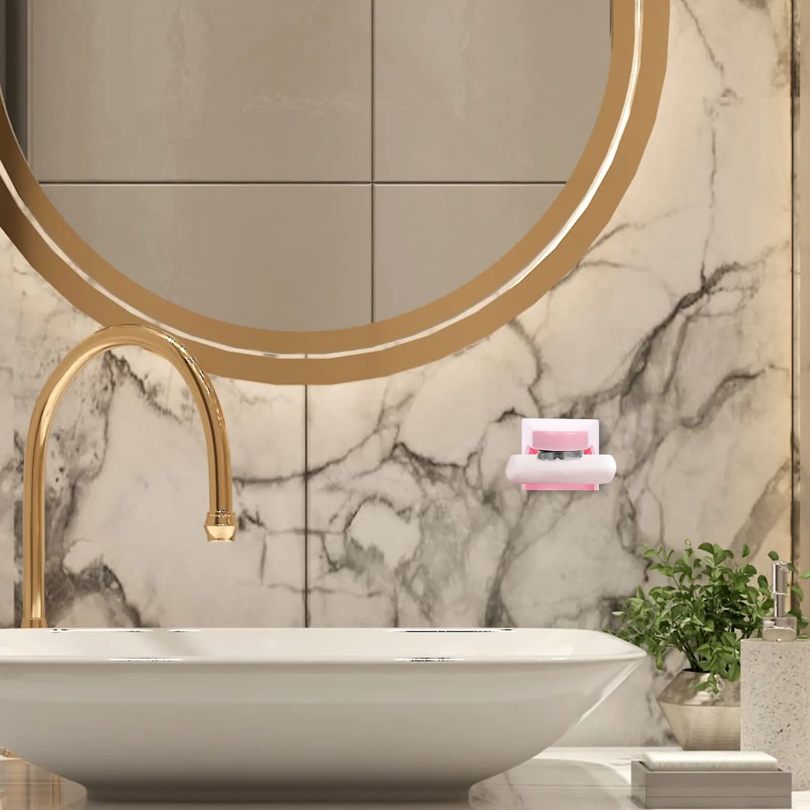 Portasapone Magnetico da Parete, Organizzatore per Bagno, Scatola da Viaggio in ABS Antiscivolo per Piastrelle, Vetro, Metallo, Legno, Cucina