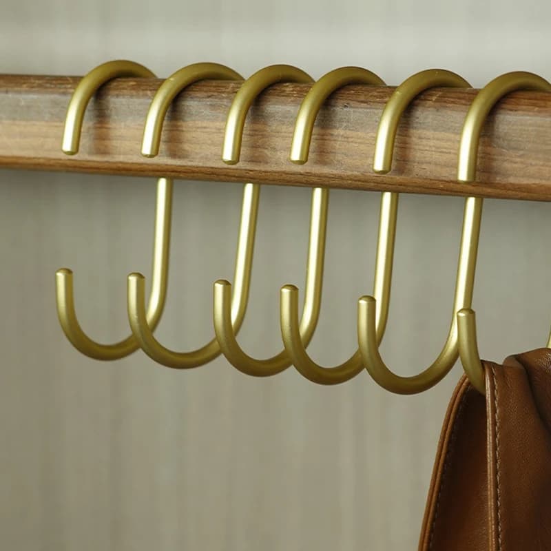 5 pieces C-shaped hooks hook aluminum alloy coat hangers S-shaped scarves door closure for hanging clothes coat hangers