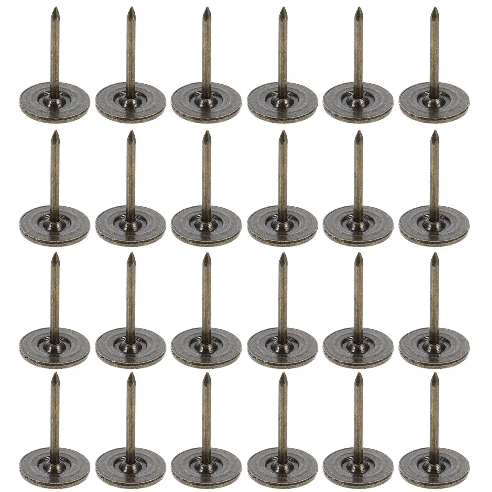 100Pcs Wall Paper Fixing Nails Flat Head Iron Thumb Tacks Small Push Pins for Hanging Pictures Boards Bulletin