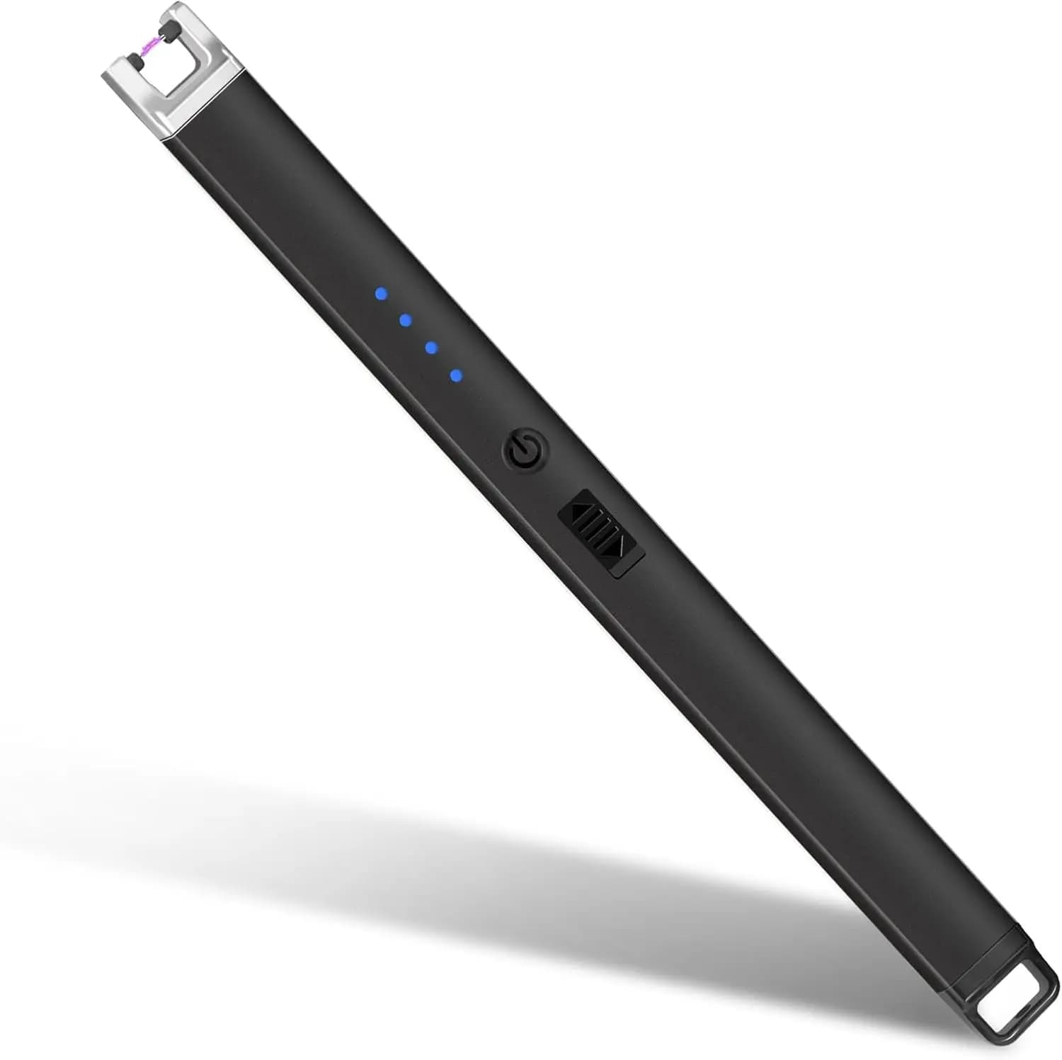 Accendino Elettrico Ricaricabile con Blocco di Sicurezza e Indicatore Batteria - Arco al Plasma Senza Fiamma per Candele, Campeggio, Barbecue