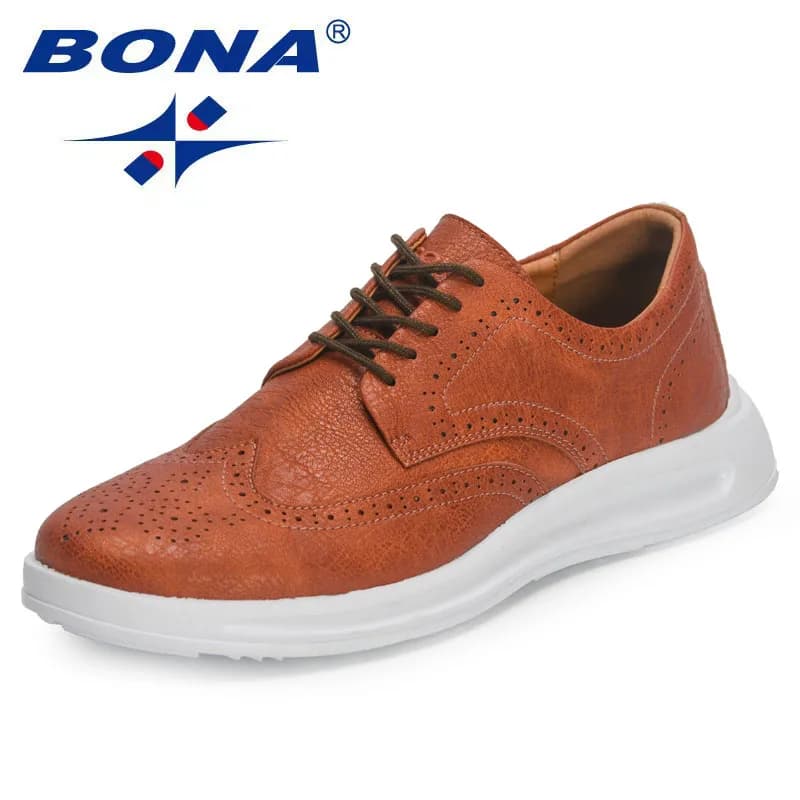 BONA Nuovi designer Scarpe fatte a mano in vera pelle Scarpe da ginnastica casual da uomo Mocassini da lavoro da uomo Scarpe da passeggio formali Mansculino