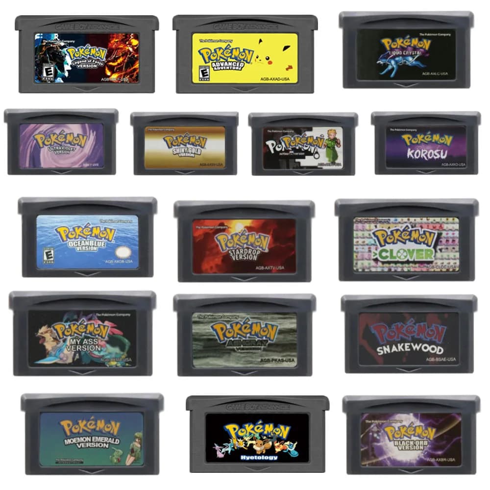 Cartuccia di gioco della serie Pokemon per GBA, Silver Rival Rom Hack, scheda di collezione per console di videogiochi a 32 bit