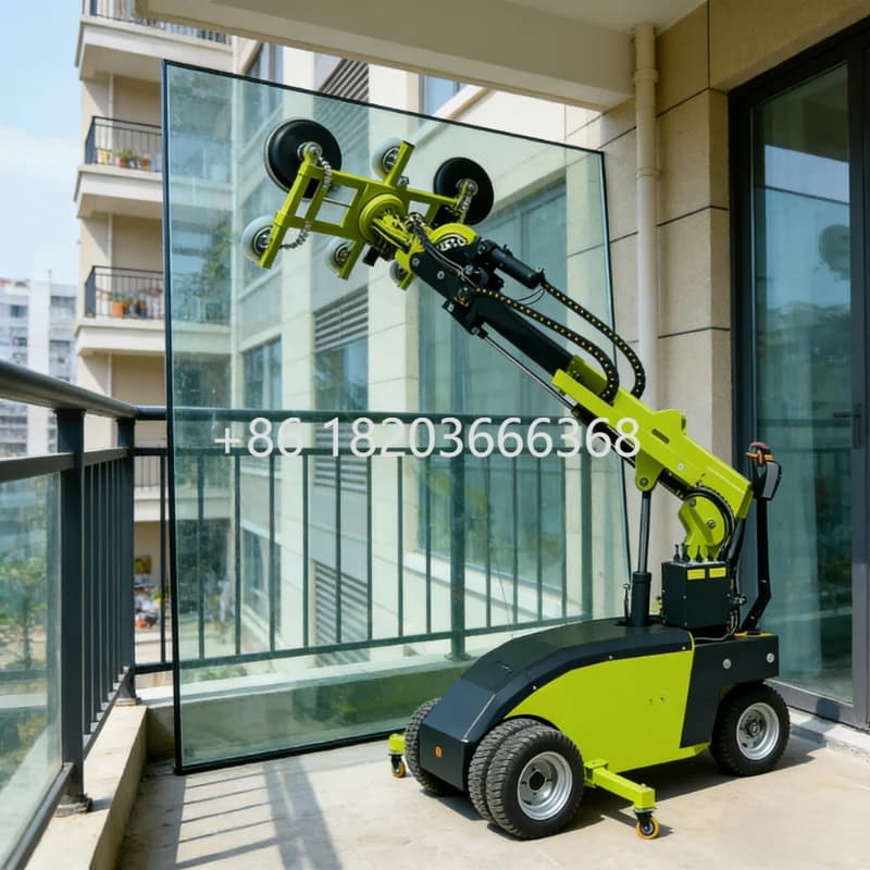 Carrello Manipolatore Robotizzato Personalizzato con Ruote Grandi per Tutti i Terreni, Sollevatore a Ventosa per Vetri per Vetratori